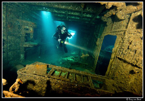 Diver in the Chrisoula K by Dray Van Beeck 